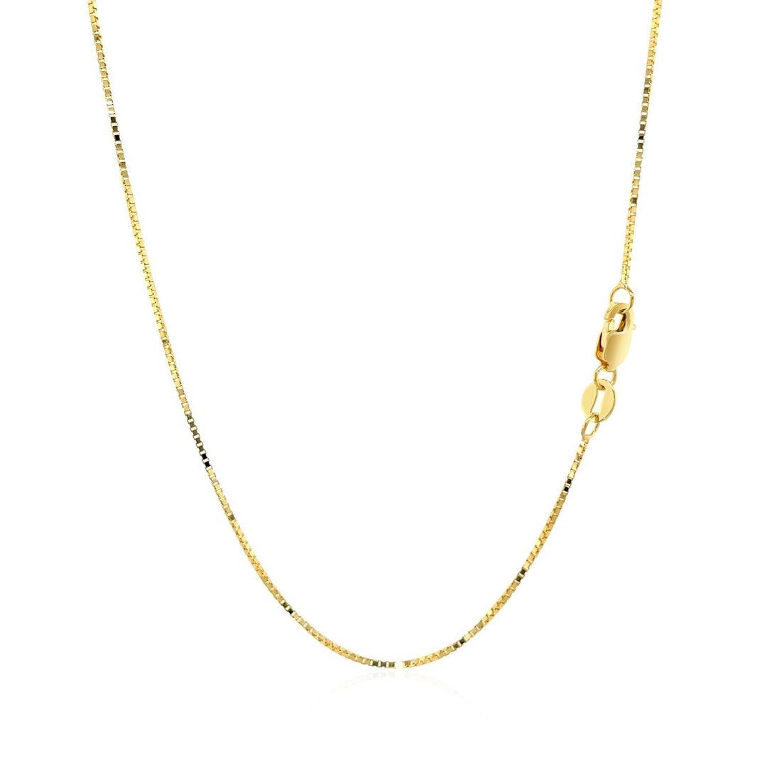 14k Yellow Gold Classic Box Chain 0.7mm