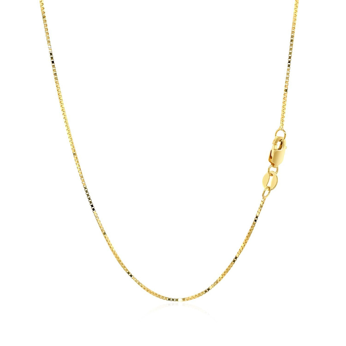 Cadena clásica de oro amarillo de 14k de 0.7mm