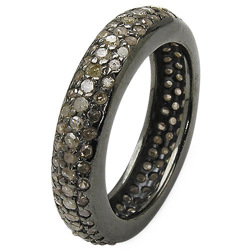 Anillo de plata de ley .925 con diamante TLB auténtico de 1,13 quilates