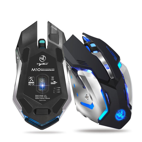 HXSJ M10 - Wireless Gaming Mouse 2400DPI - Ergonomic Design with 7-Color Breathing Backlight