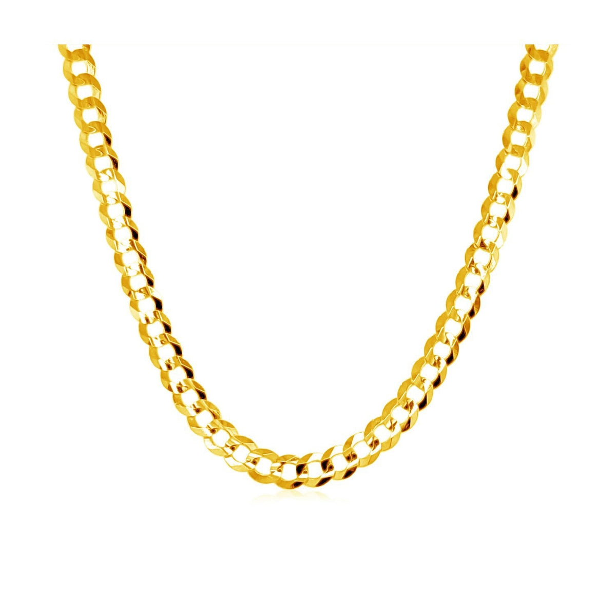 Cadena de eslabones cubanos de oro amarillo macizo de 14k de 3,6 mm