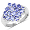 2.45 Carat Genuine Tanzanite .925 Sterling Silver Ring