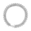 .925 Sterling Silver 1/2 Cttw Diamond Double Row S-Link Bracelet (I-J Color, I2-I3 Clarity) - 7.5
