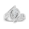 14K White Gold 1 1/4 Cttw Pie, Baguette and Princess cut Diamond Marquise Shape Engagement Cocktail Ring (H-I Color, SI2-I1 Clarity)