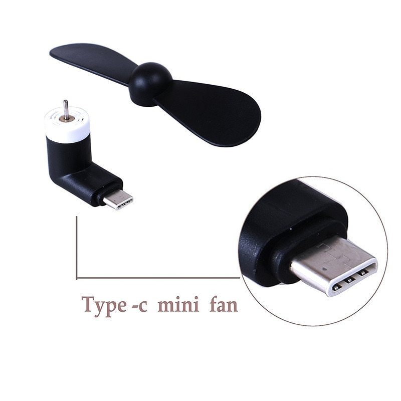 Type-C Phone Mini Fan - Low Noise, High Speed