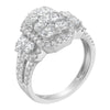 14K White Gold 2 1/4 Cttw Diamond Cocktail Cluster Ring (G-H Color, SI2-I1 Clarity) - Size 7