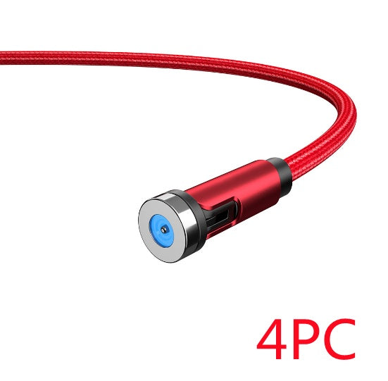Essager 360° Magnetic Rotating Fast-Charge Cable – USB-C, Micro-USB & Lightning, LED Indicator