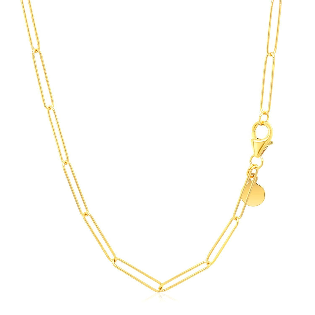 Cadena de eslabones de clip de oro amarillo de 14k (2,7 mm)