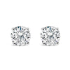 IGI Certified 14K White Gold 1.0 Cttw 4-Prong Set Brilliant Round-Cut Solitaire Diamond Push Back Stud Earrings (E-F Color, I1-I2 Clarity)