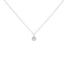 10K White Gold 5MM Cultured Pearl and Diamond Accent Halo Pendant Necklace