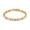 14K Yellow Gold 2 1/2 Cttw Princess-Cut Diamond Link Tennis Bracelet (H-I Color, SI2-I1 Clarity) - 7.25