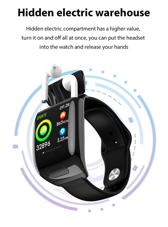 2-in-1 Smart Watch & AirPods Bluetooth Headset - Smart Watch Charging Case