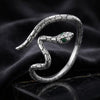 925 Sterling Silver Pavé Setting CZ Oxidized Silver Ring for Women