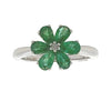 Natural 1.14ct Emerald Zircon Ring Sterling Silver