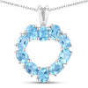 1.90 Carat Genuine Swiss Blue Topaz .925 Sterling Silver Pendant