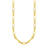 14k Yellow Gold Twisted and Polished Link Necklace