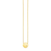 14k Yellow Gold Necklace with Polished Round Pendant with Diamond