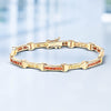 6.48 Carat Genuine Orange Sapphire and Yellow Sapphire .925 Sterling Silver Bracelet