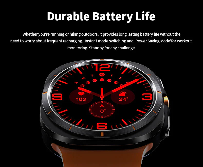 Upgraded Galaxy Watch Ultra 2 47mm - with full Android OS and Google Play Store - Built-In Rotating Camera - Wi-Fi, Bluetooth, GPS, Cellular 5G