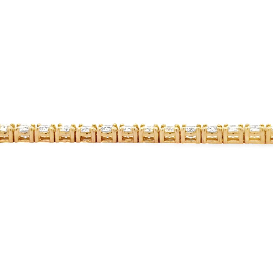 Natural 5.50ct Diamond Tennis Bracelet 18KT Yellow Gold