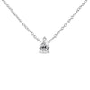 14K White Gold 1/10 Cttw Pear Shape Lab Grown Diamond Solitaire Pendant Necklace (F-G Color, VS2-SI1 Clarity)