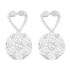 14K White Gold 1 1/4 cttw Round Cut Diamond Earrings (H-I, I1-I2)