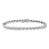 .925 Sterling Silver 1.0 cttw Miracle Set Diamond Spiraling Bezel Link Bracelet(I-J Color, I3 Clarity) -7.25