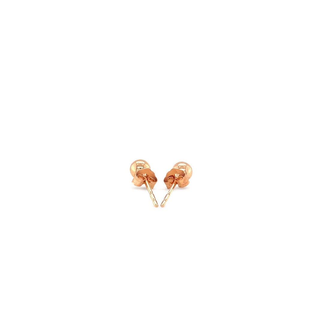 14k Rose Gold Ball Style Stud Earrings (4.0 mm)