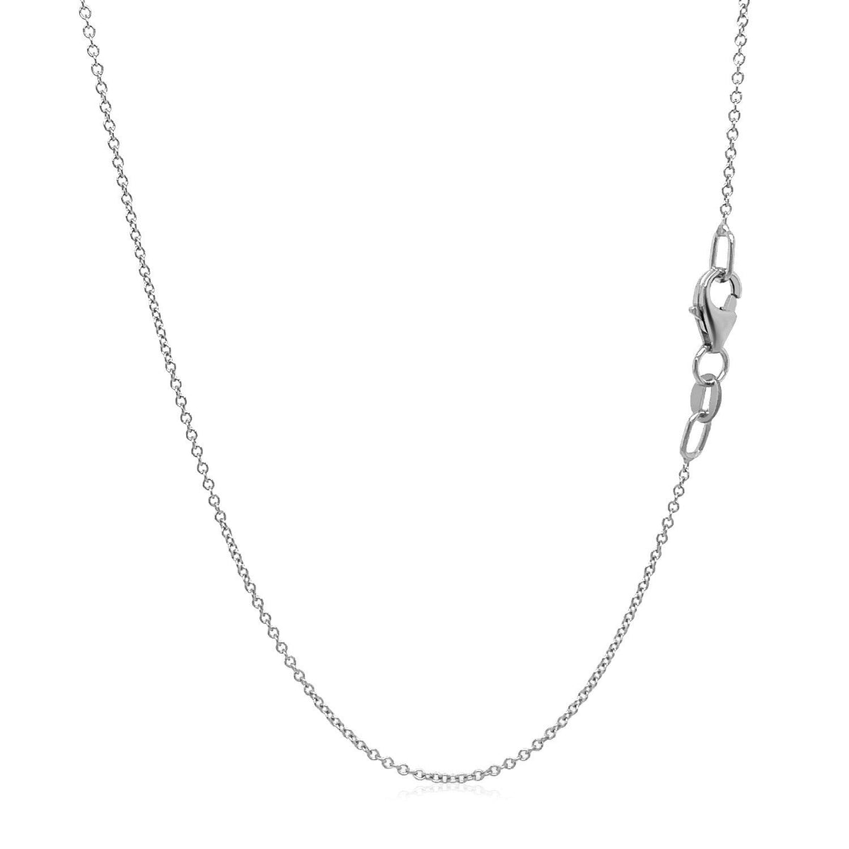 Doble Cadena Extensible de Oro Blanco de 14k (1.0mm)