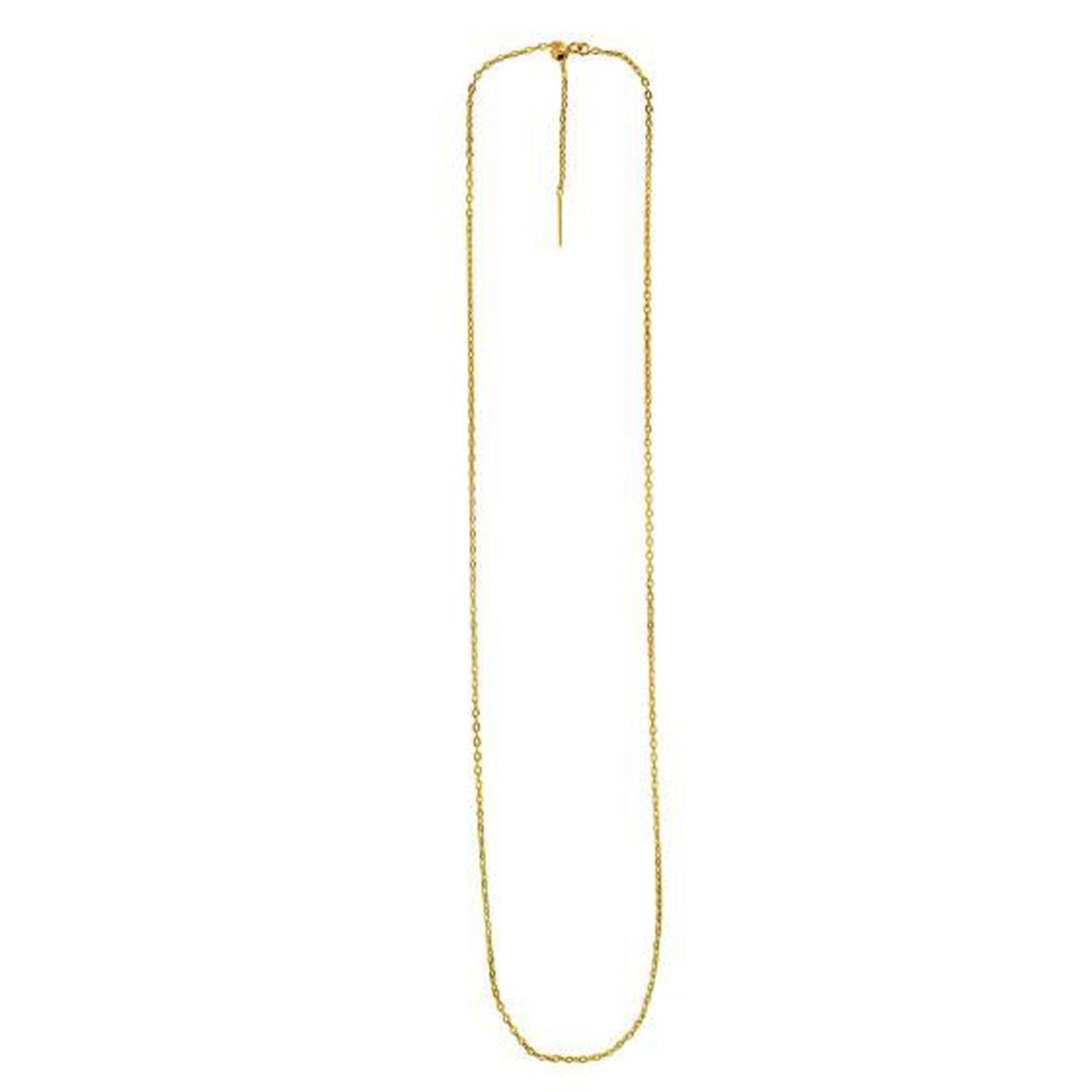 Cadena de cable ajustable sin fin en oro amarillo de 14k (1.70 mm)