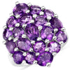 Anillo de plata esterlina .925 con amatista genuina de 5.44 quilates