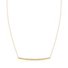 14k Yellow Gold Thin Textured Bar Necklace