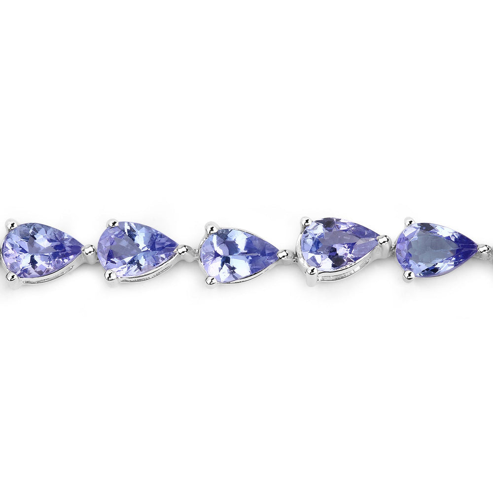 9.25 Carat Genuine Tanzanite .925 Sterling Silver Bracelet