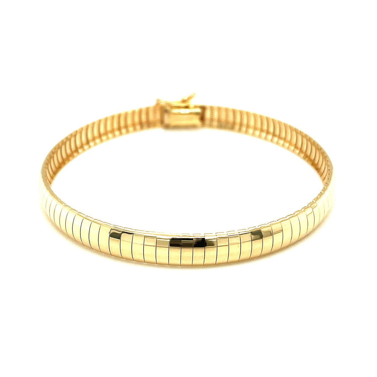Pulsera clásica Omega de oro amarillo de 14k y 6,0 mm