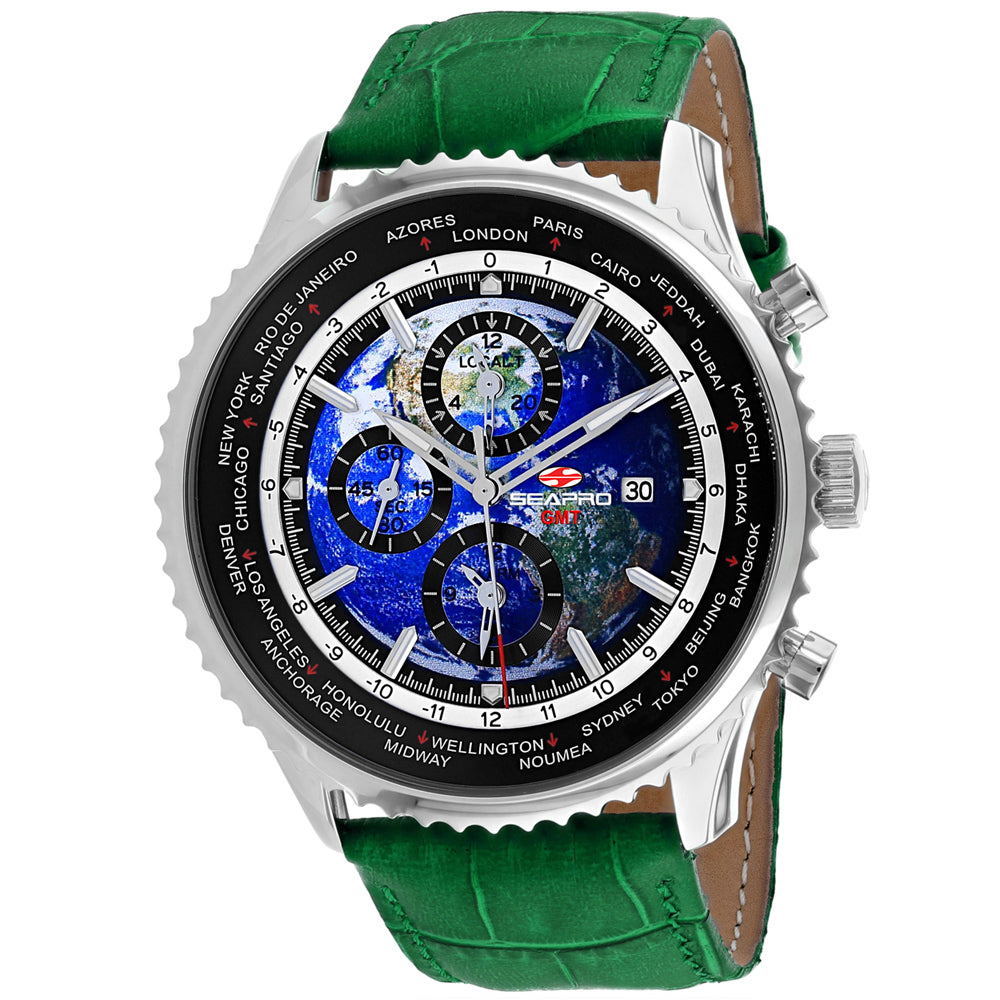 Seapro Reloj para hombre Meridian World Timer GMT