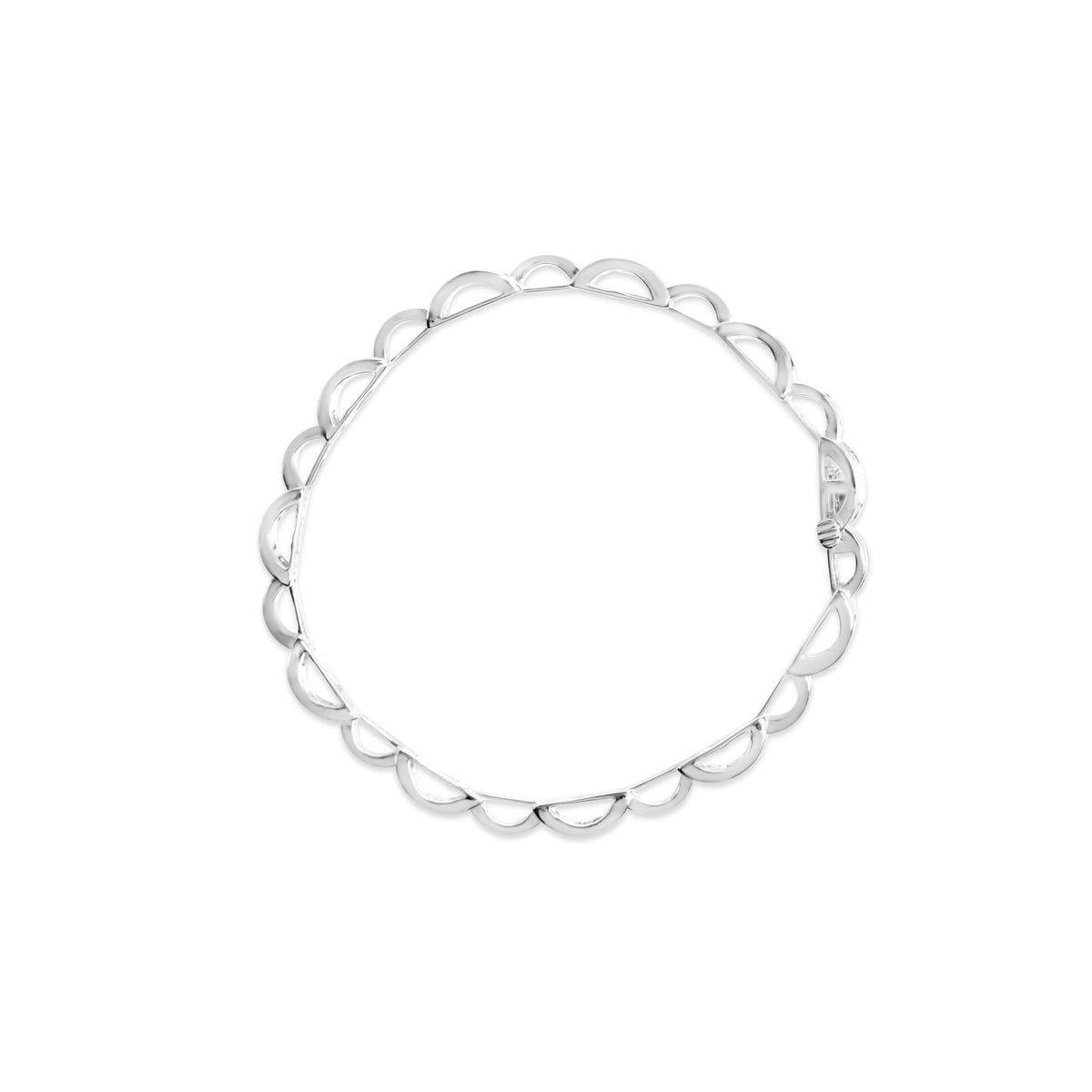 Pulsera de tenis de oro blanco de 14 quilates con diamantes princesa de 1,0 quilates engastados invisibles y eslabones alternos (color I-J, claridad I1-I2) - 7,25"