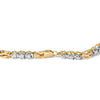 10k Yellow Gold 1.00 Cttw Diamond 3 Stone Link Bracelet (I-J Color, I1-I2 Clarity) -7.25