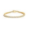 10K Yellow Gold 8.0 Cttw Bezel Set Round Diamond Tennis Bracelet