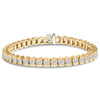 14K Yellow Gold 8.00 Cttw Half Bezel Set Diamond Tennis Bracelet (H-I Color, SI2-I1 Clarity) - 7