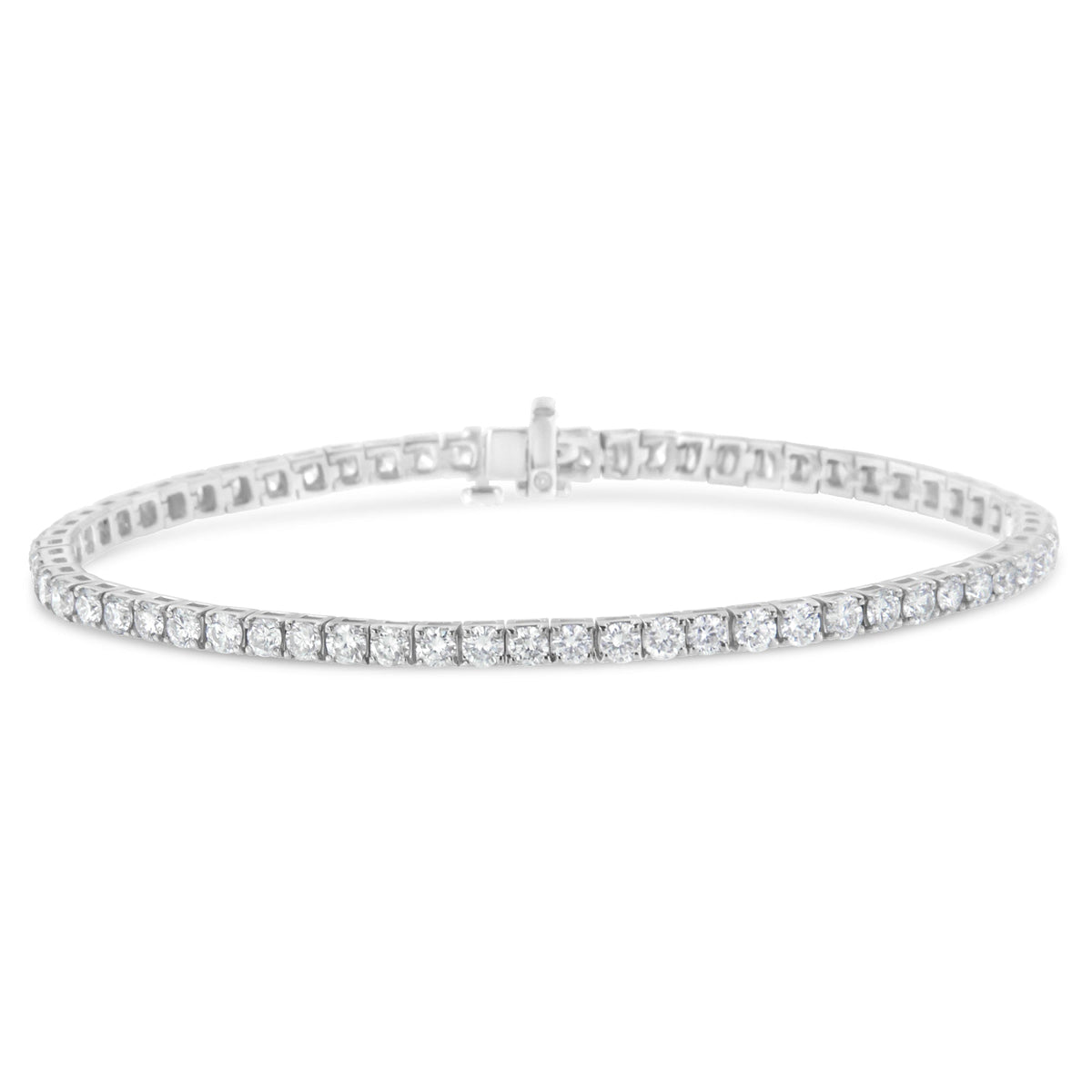 IGI Certified 4.0 Cttw Diamond 14K White Gold Classic 7â€ Tennis Bracelet (H-I Color, I1-I2 Clarity)