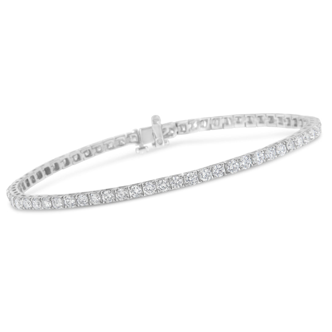 IGI Certified 4.0 Cttw Diamond 14K White Gold Classic 7â€ Tennis Bracelet (H-I Color, I1-I2 Clarity)