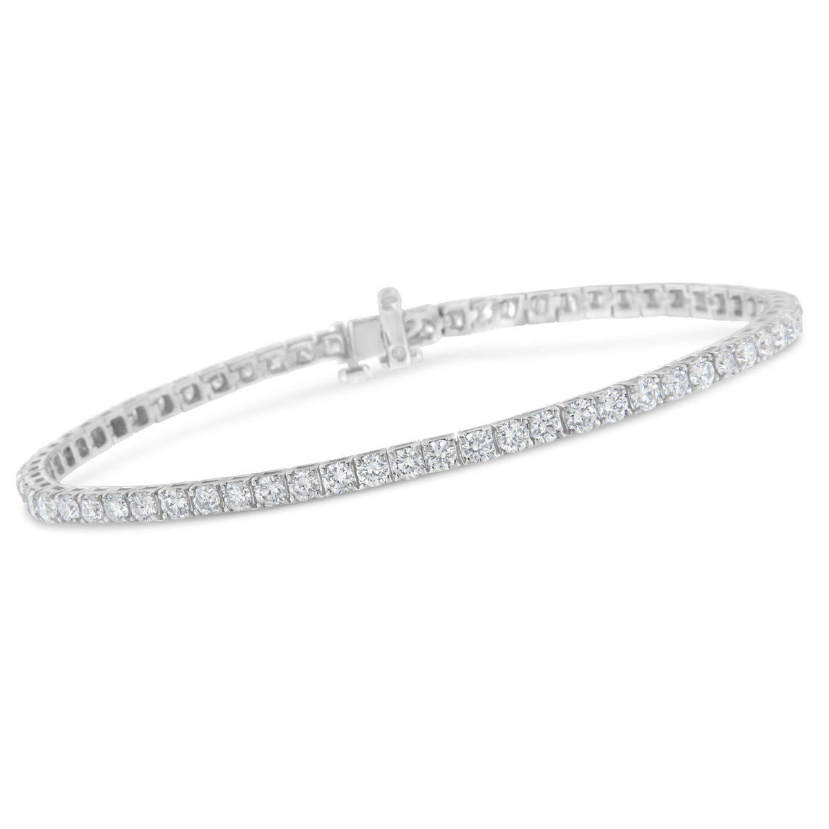 IGI Certified 4.0 Cttw Diamond 14K White Gold Classic 7â€ Tennis Bracelet (H-I Color, I1-I2 Clarity)