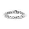 14K White Gold 8 1/5 Cttw Diamond Geometric Twisted Link Bracelet