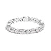 14K White Gold 8 5/8ct Cttw Princess and Baguette Diamond Geometric Twist Link Bracelet (G-H Color, VS1-VS2 Clarity) - 7