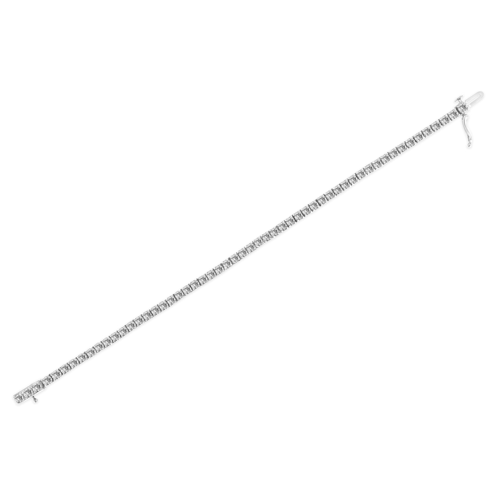 14K White Gold 2.00 Cttw Prong Set Lab Grown Round Diamond Classic Tennis Bracelet (F-G Color, VS2-SI1 Clarity) - 7.25"