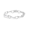 10K White Gold 2.0 Cttw Diamond Heart Link Bracelet