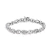 10K White Gold 2.0 Cttw Diamond Milgrain Cluster Link Bracelet