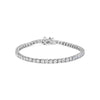 10K White Gold 6.00 Cttw Classic Natural Diamond Tennis Bracelet