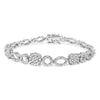 10K White Gold 3.00 Cttw Diamond Link Bracelet