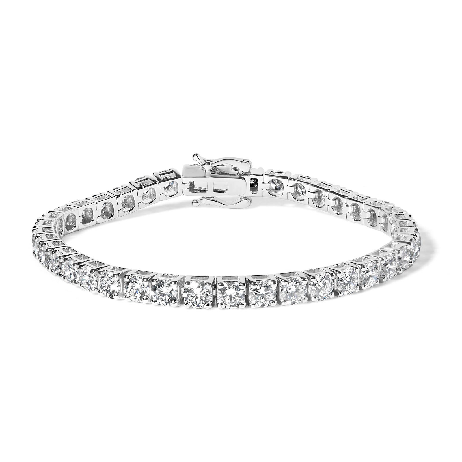 14K White Gold 2.00 Cttw Prong Set Lab Grown Round Diamond Classic Tennis Bracelet (F-G Color, VS2-SI1 Clarity) - 7.25"